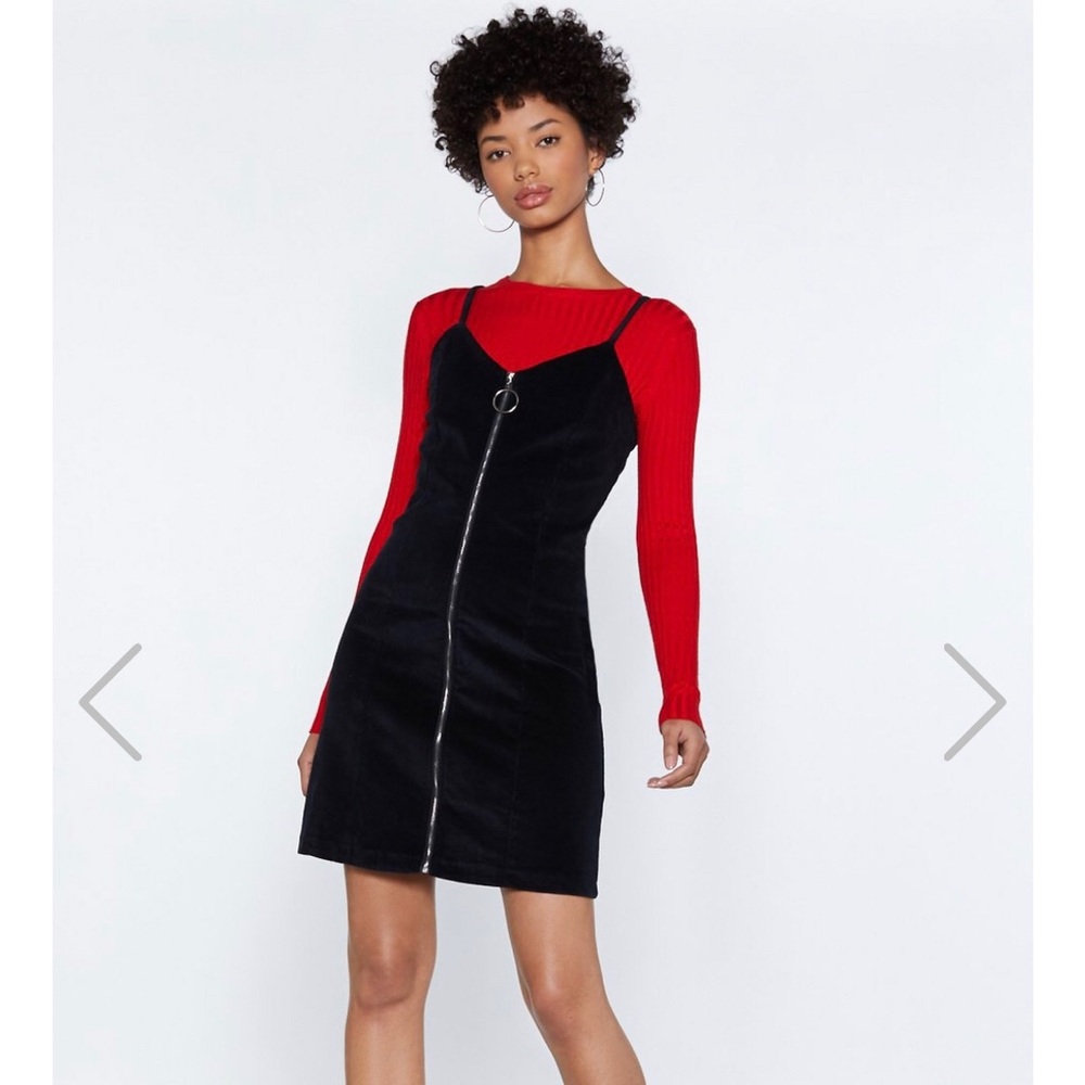corduroy zip dress